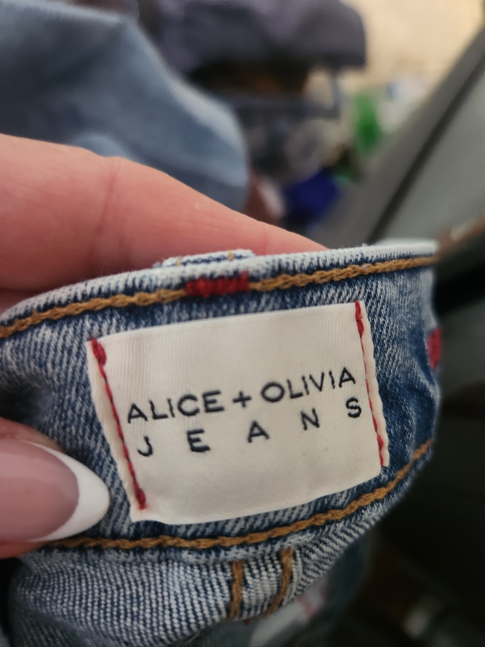 Alice + Olivia Wide Leg Jeans Size 28 Light Wash High Rise - Picture 8 of 8